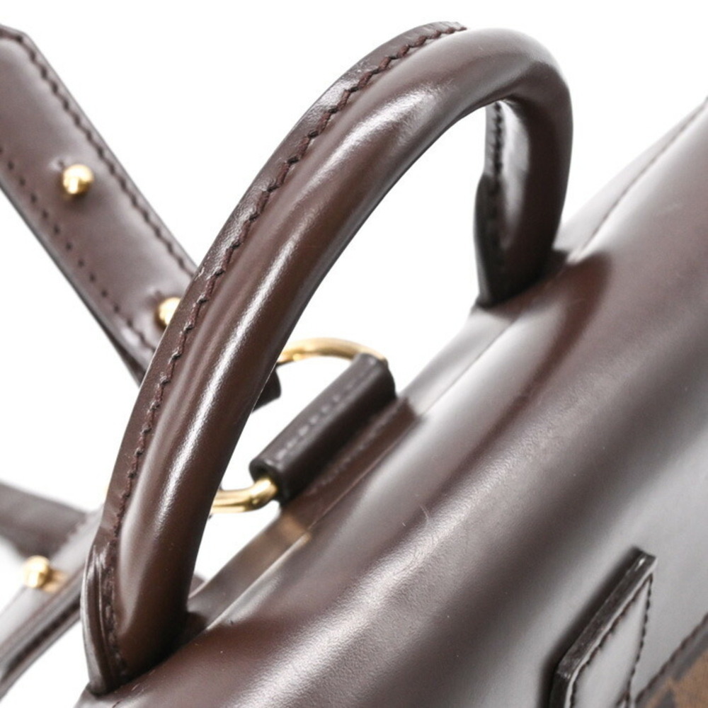 LOUIS VUITTON Authentic Brown Damier Canvas Backpack - Picture 9 of 16